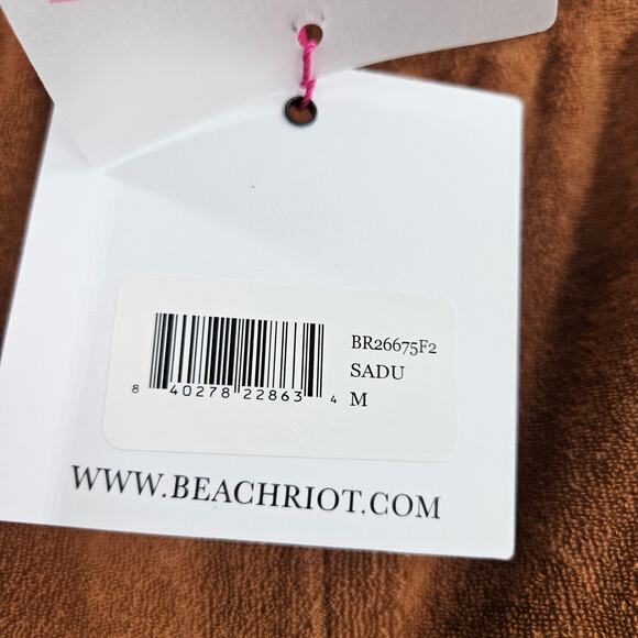 Beach Riot Gulf Sweatpants Joggers Brown Terry Fleece Elastic Waist NWT Size M - Picture 6 of 7